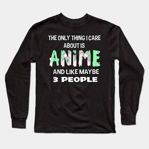 Funny Japanese Manga Anime Gift Print Graphic Novel Cosplay Print Long Sleeve T-Shirt by Linco